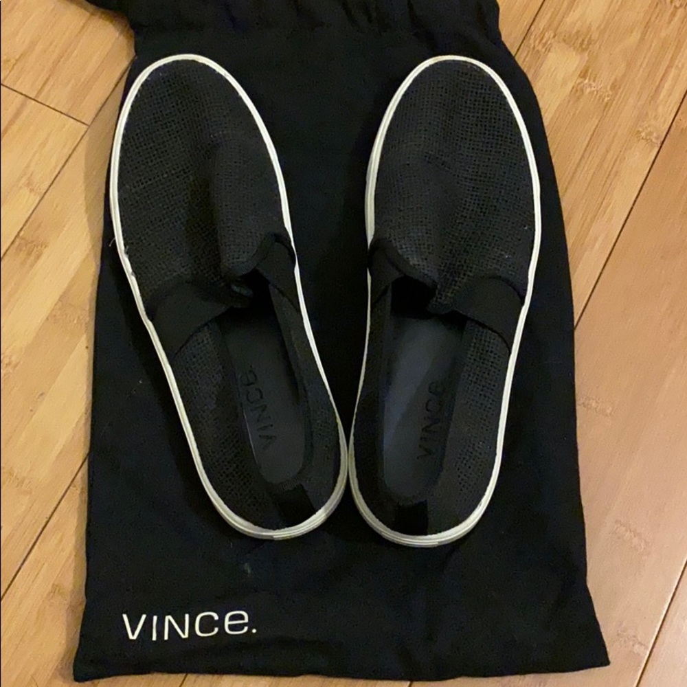 Vince black slip on sneakers size 7/37.5